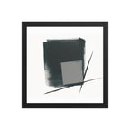 Ahi framed paper gloss — Black, 12″×12″