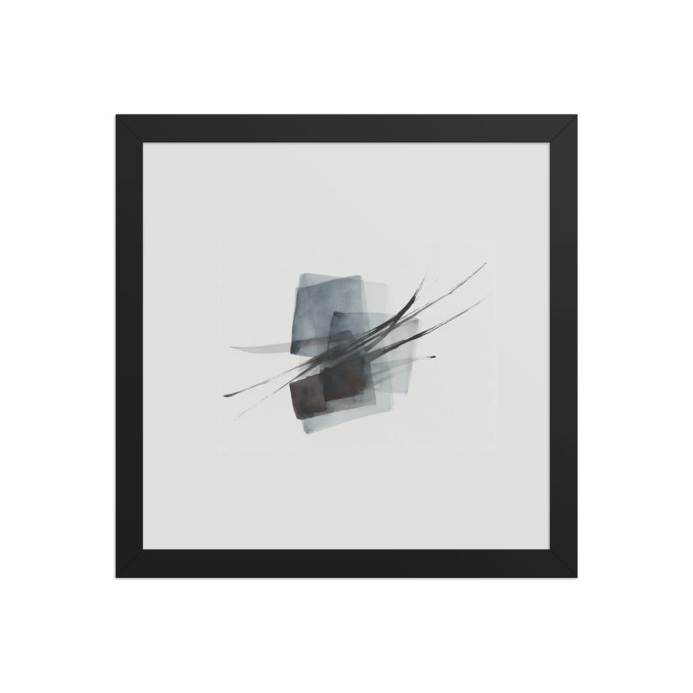 Alder framed paper gloss — Black, 12″×12″