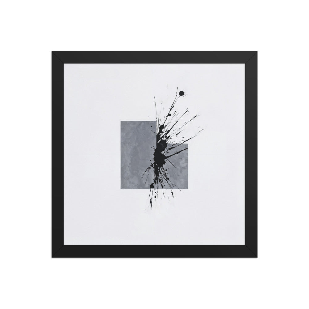ATLAS framed paper gloss — Black, 12″×12″