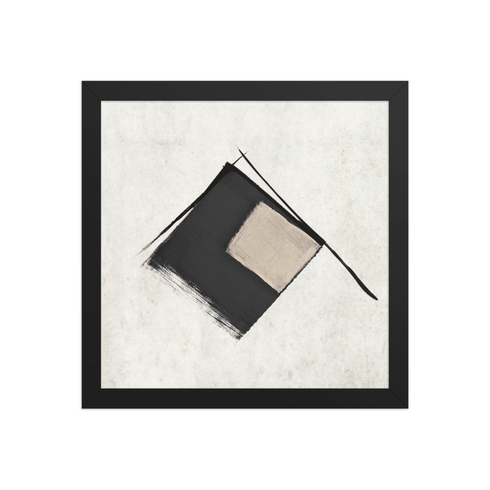 BENTO framed paper gloss — Black, 12″×12″
