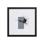COLOSSUS framed paper gloss — Black, 12″×12″