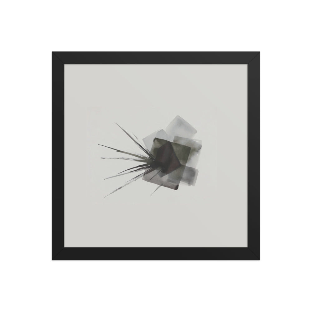 FALLOW framed paper gloss — Black, 12″×12″