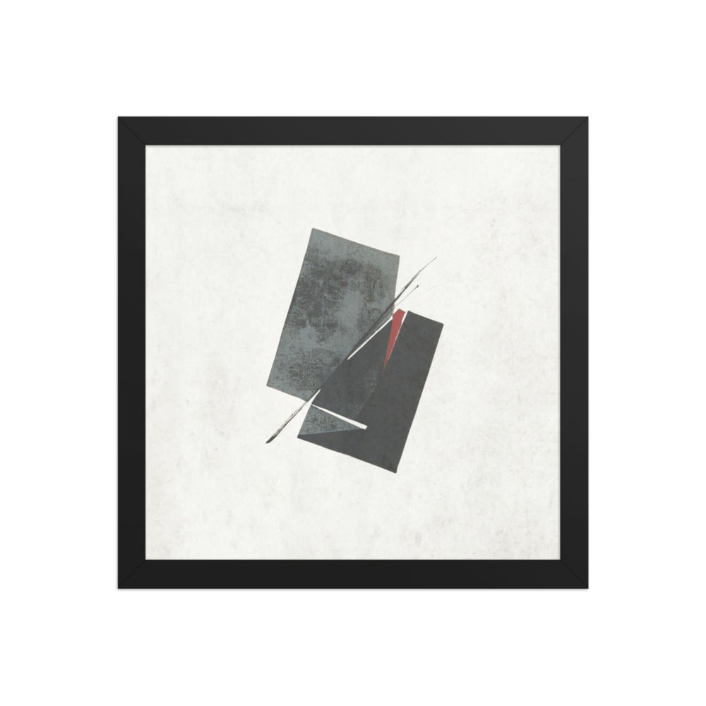 FAULT framed paper gloss — Black, 12″×12″