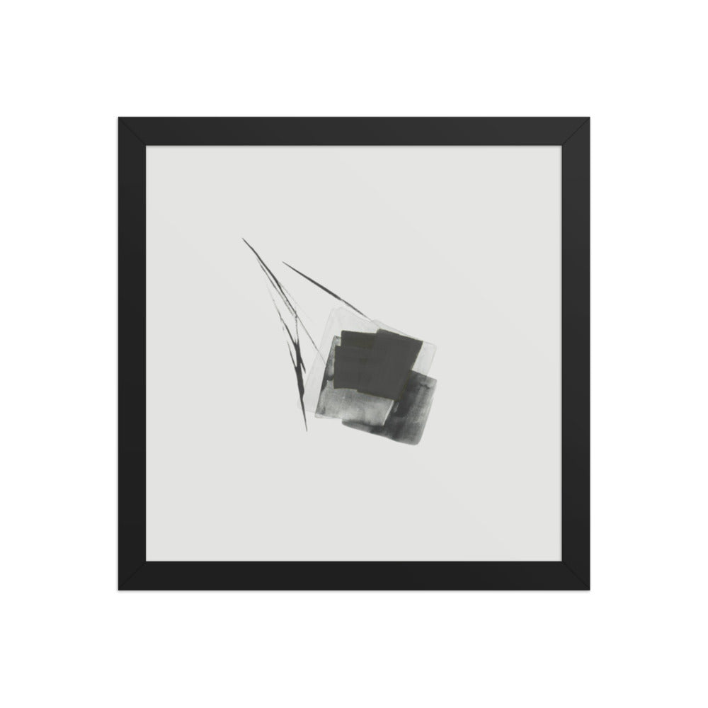 FEN framed paper gloss — Black, 12″×12″
