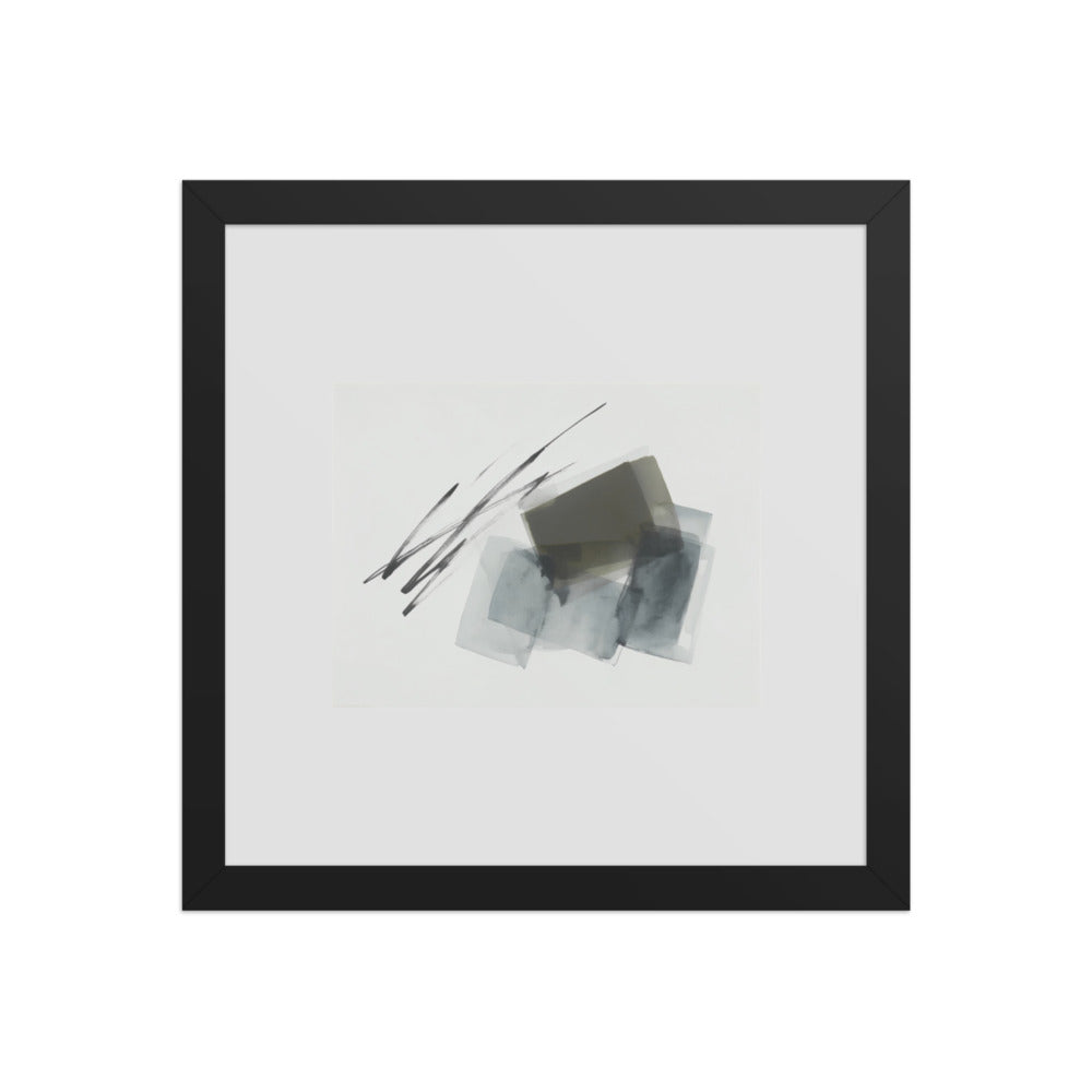 FLUME framed paper gloss — Black, 12″×12″