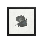 HIDDEN framed paper gloss — Black, 12″×12″