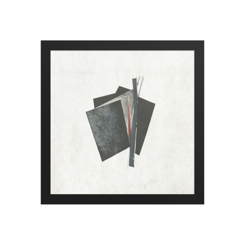 POINT framed paper gloss — Black, 12″×12″