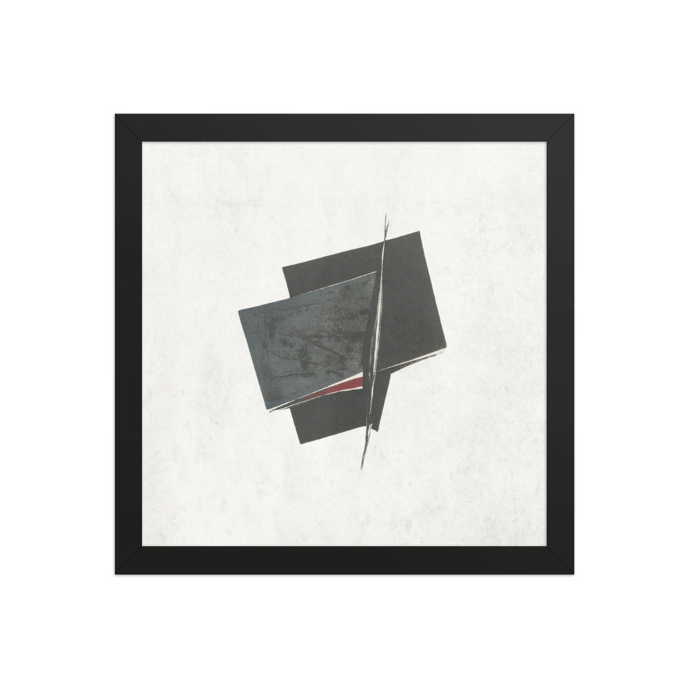 PURSE framed paper gloss — Black, 12″×12″