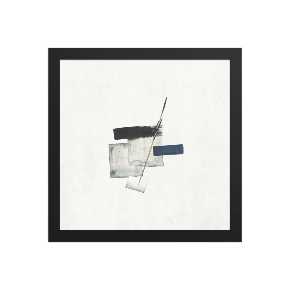 RELAY framed paper gloss — Black, 12″×12″