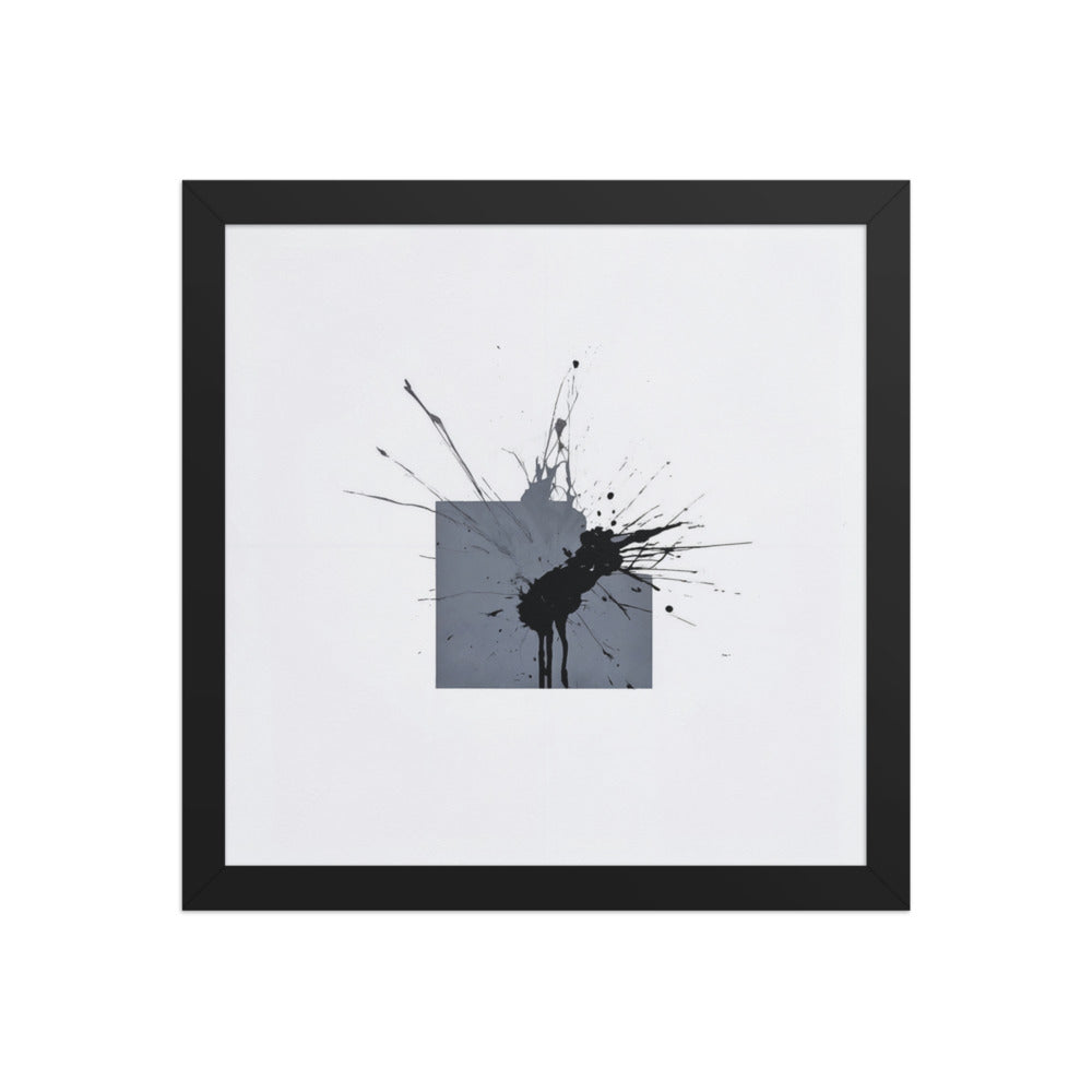 TITAN framed paper gloss — Black, 12″×12″