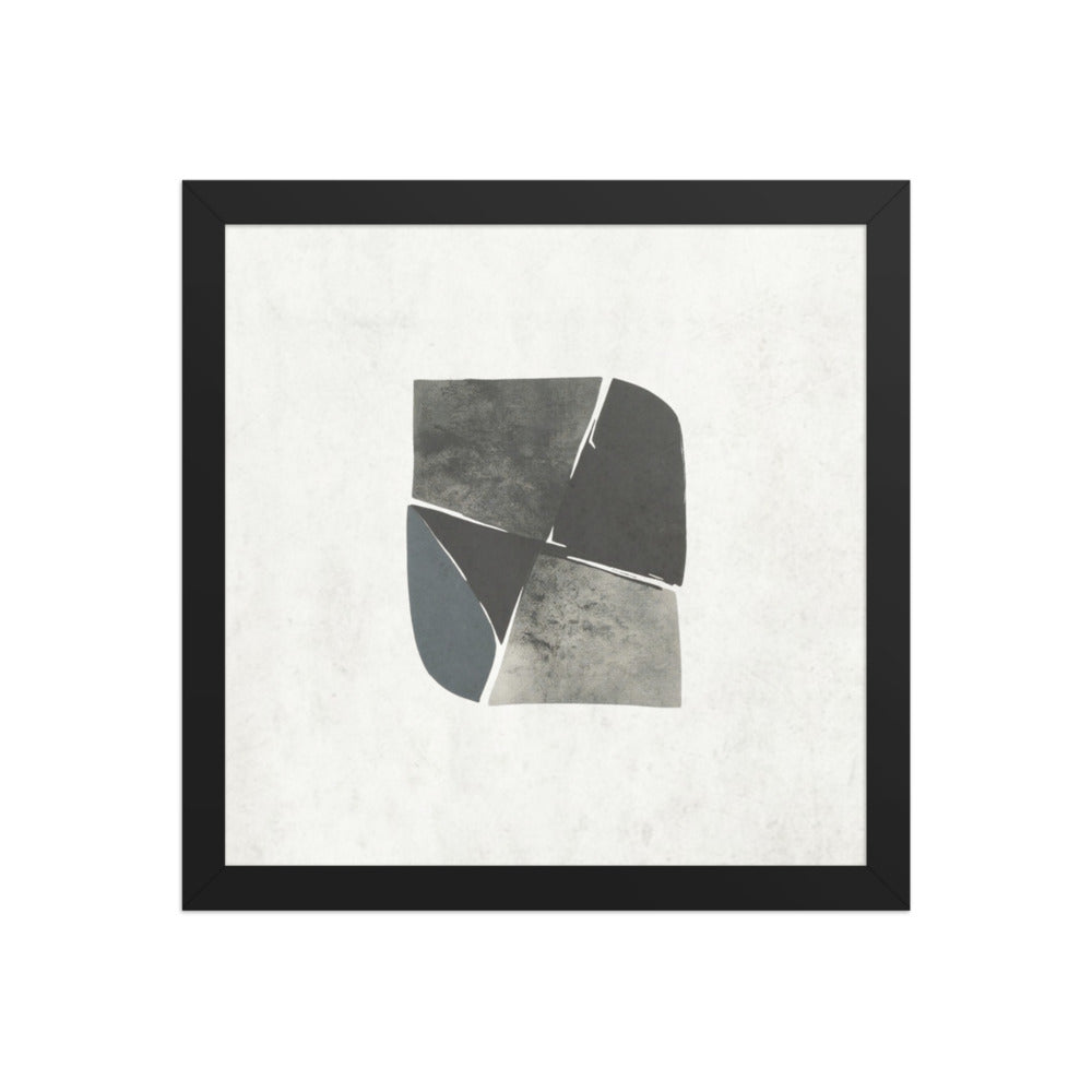TWO framed paper gloss — Black, 12″×12″