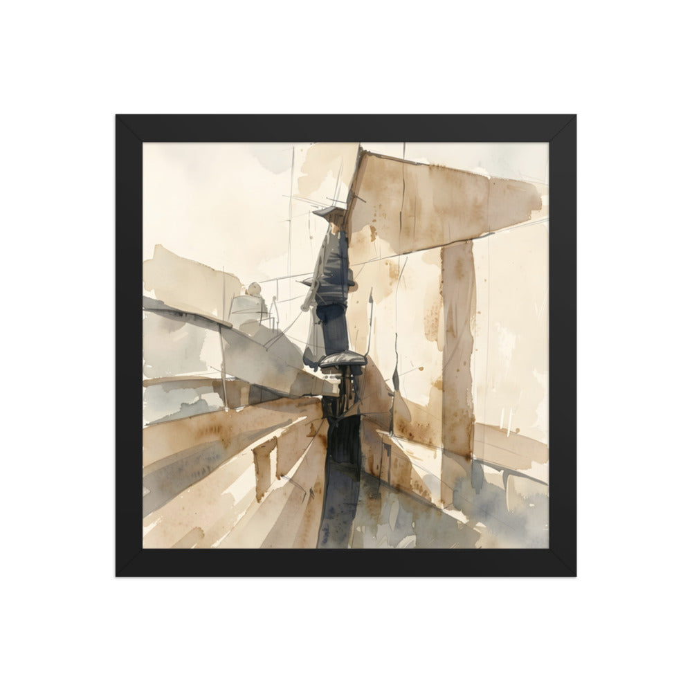 Border framed paper — Black, 12″×12″