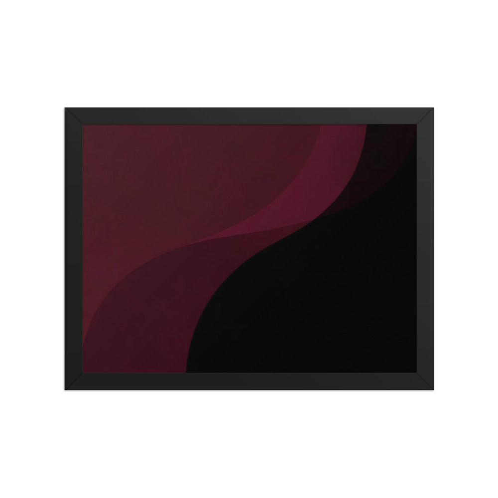 DAMASK — Framed Paper, Black, 12×16