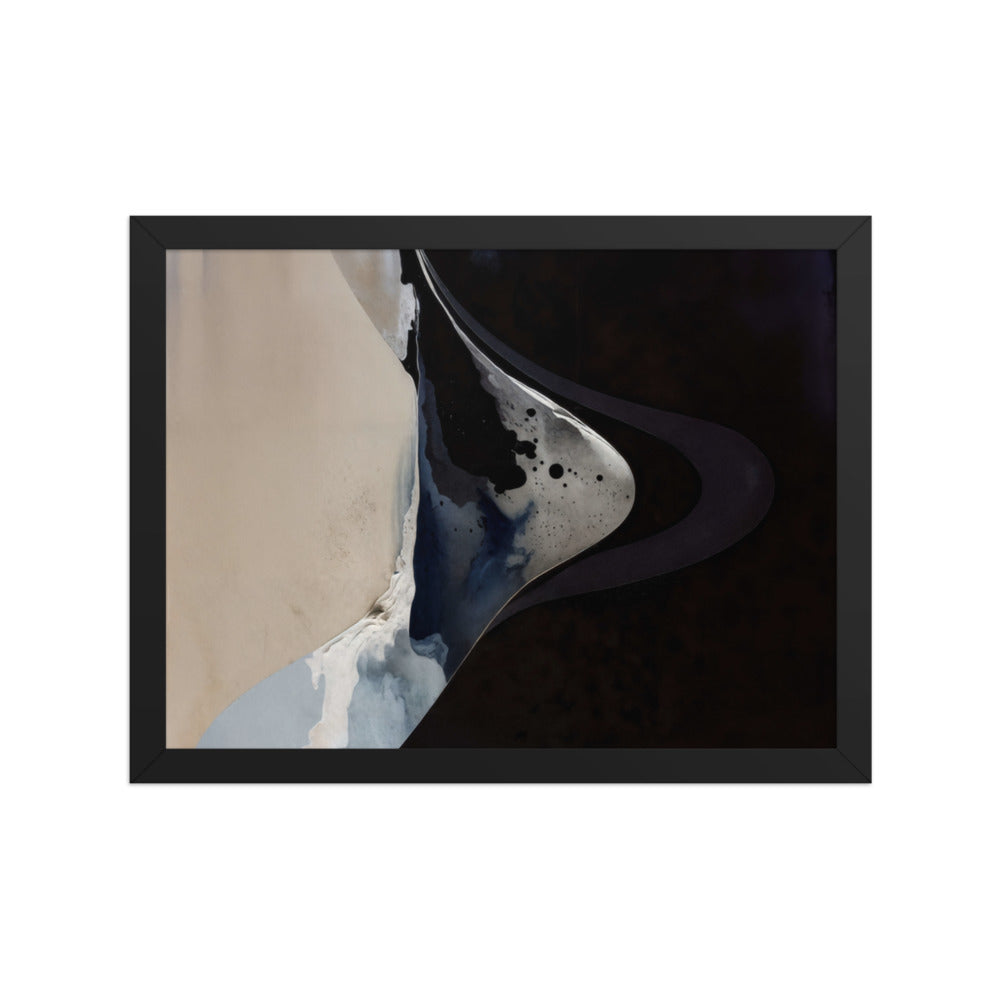 IONIZATION framed paper gloss — Black, 12″×16″