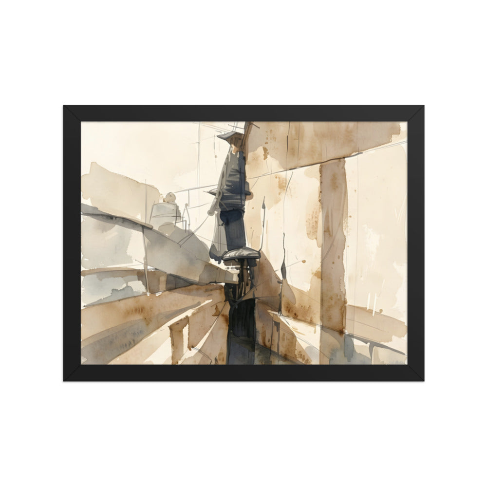 Border framed paper — Black, 12″×16″