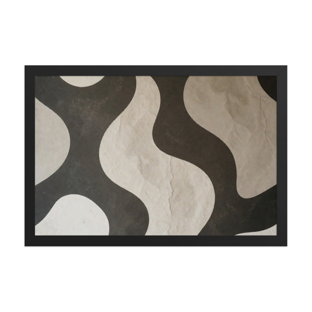 TWILL — Framed Paper, Black, 12×18