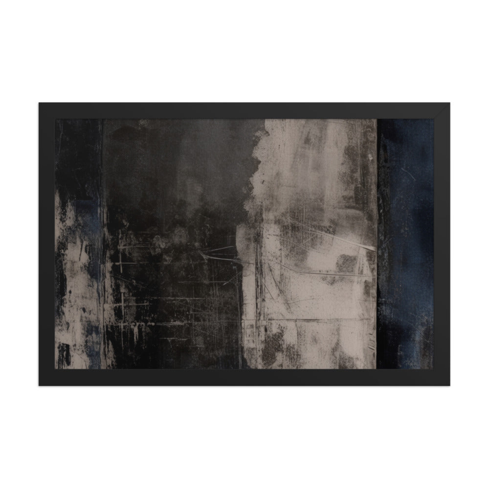 BARRIER — Framed Paper, Black, 12×18