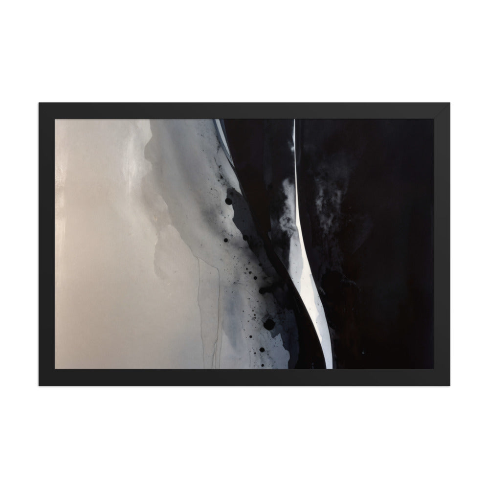 OXIDATION framed paper gloss — Black, 12″×18″