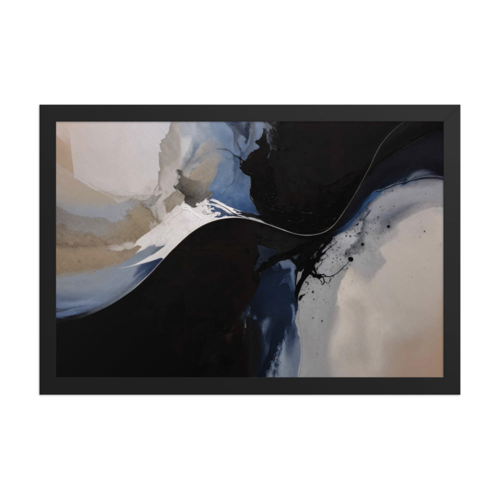 REDUCTION framed paper gloss — Black, 12″×18″