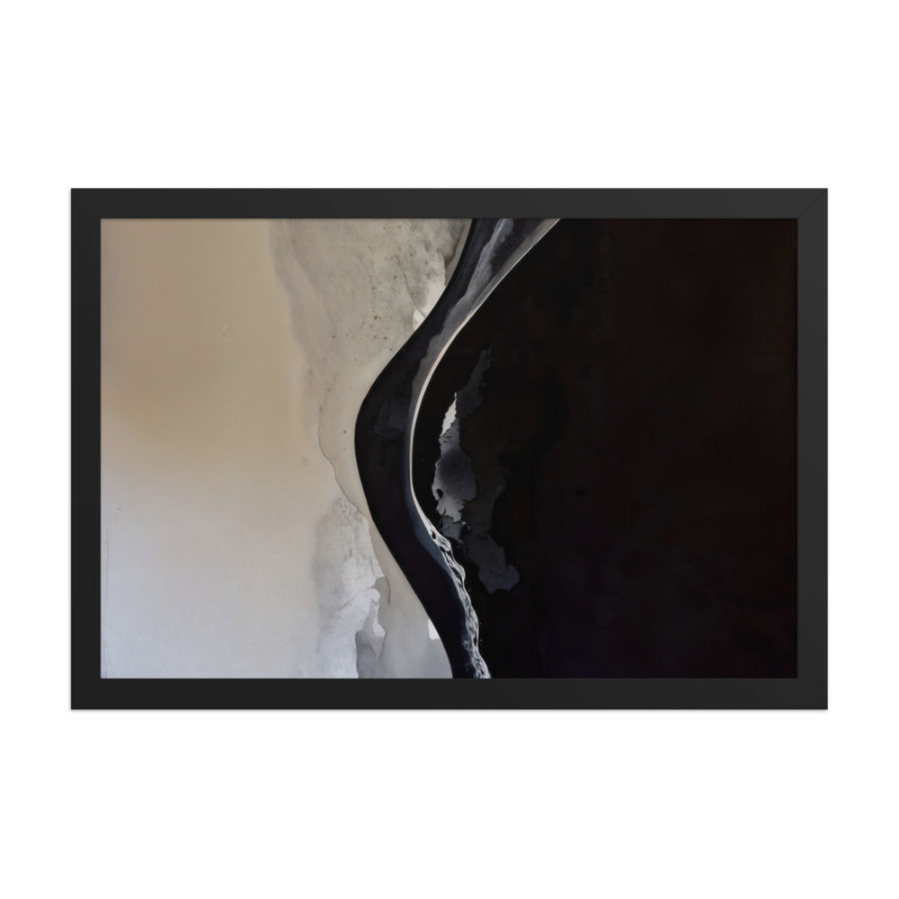 SUBLIMATION framed paper gloss — Black, 12″×18″