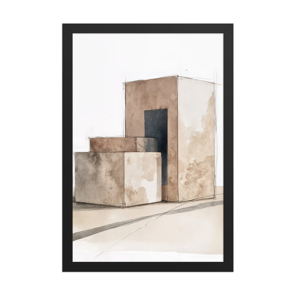 Assembly framed paper in Black frame — 12″×18″