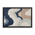 Marl framed paper artwork with pale stone and soft clay tones with subtle visual texture, shown on white.