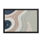 Talus framed paper artwork with angular rock-like forms and deep charcoal contrasts, shown on white.