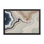 Terrace framed paper artwork with stepped stone-like shelves and warm mineral gradients, shown on white.