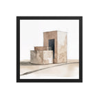 Assembly framed paper in Black frame — 14″×14″
