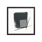 Ahi framed paper gloss — Black, 16″×16″