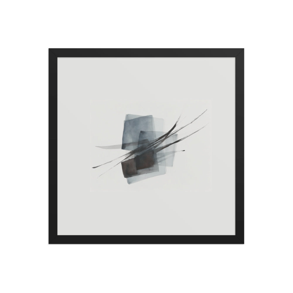 Alder framed paper gloss — Black, 16″×16″