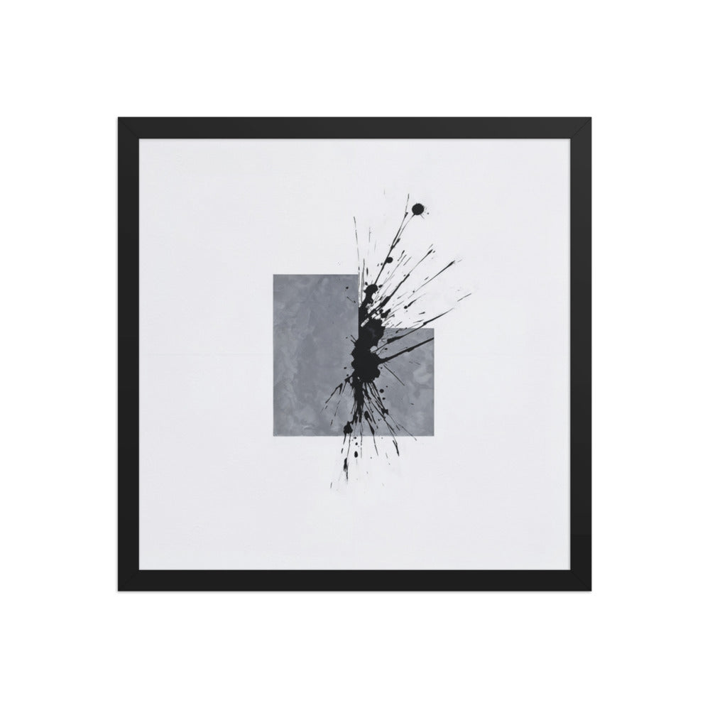 ATLAS framed paper gloss — Black, 16″×16″