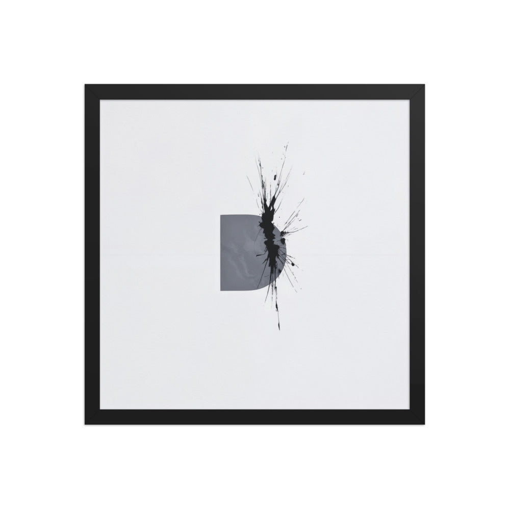 BEHEMOTH framed paper gloss — Black, 16″×16″