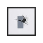 COLOSSUS framed paper gloss — Black, 16″×16″