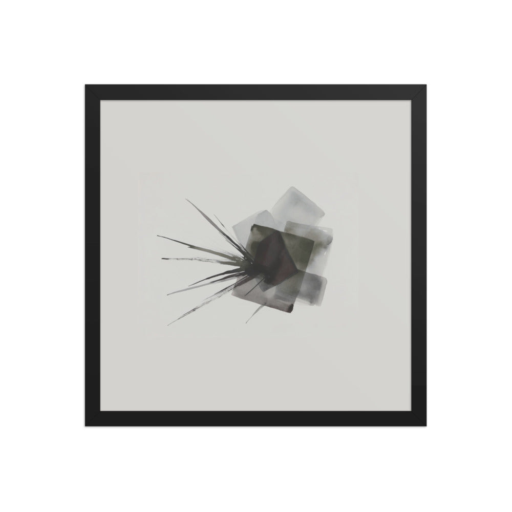 FALLOW framed paper gloss — Black, 16″×16″