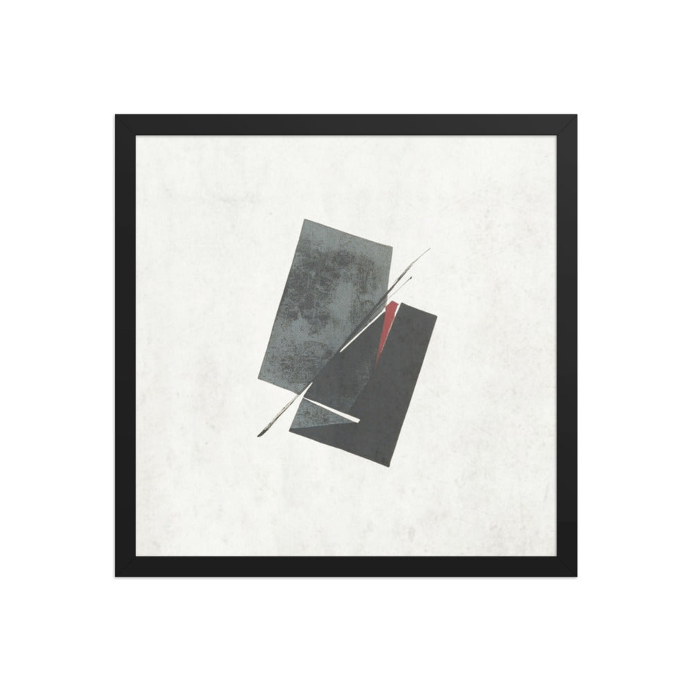 FAULT framed paper gloss — Black, 16″×16″