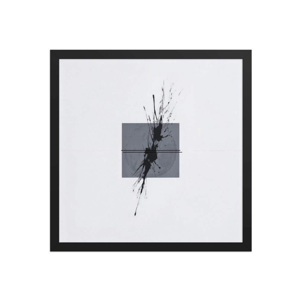 GOLIATH framed paper gloss — Black, 16″×16″
