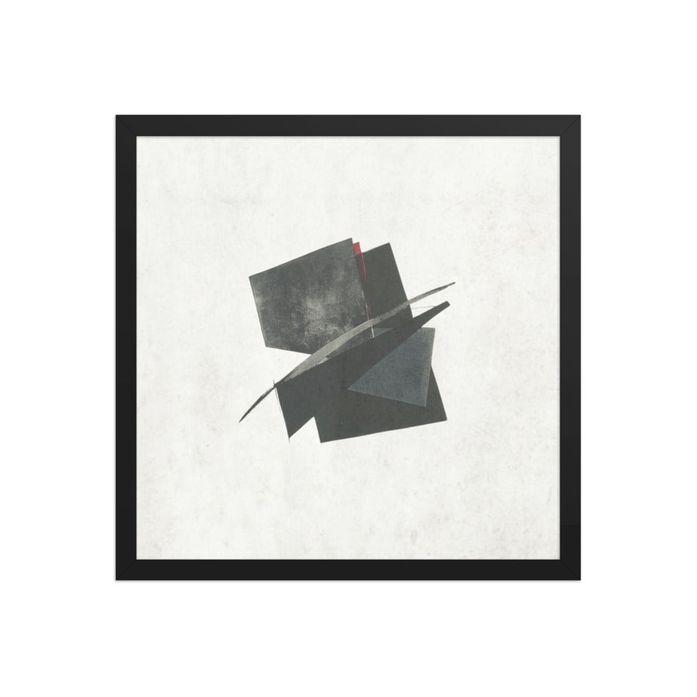 HIDDEN framed paper gloss — Black, 16″×16″