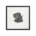 HIDDEN framed paper gloss — Black, 16″×16″