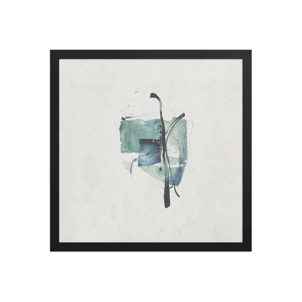 IDEA framed paper gloss — Black, 16″×16″