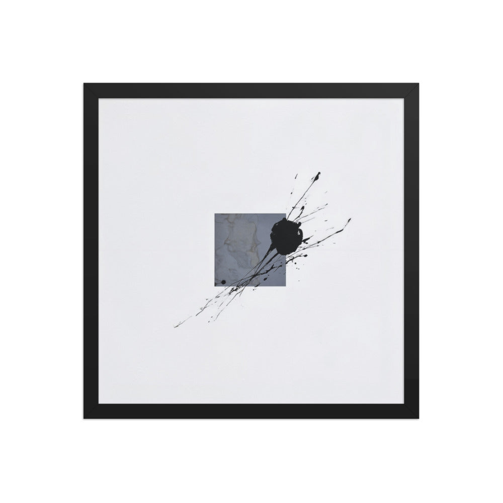 JUGGERNAUT framed paper gloss — Black, 16″×16″