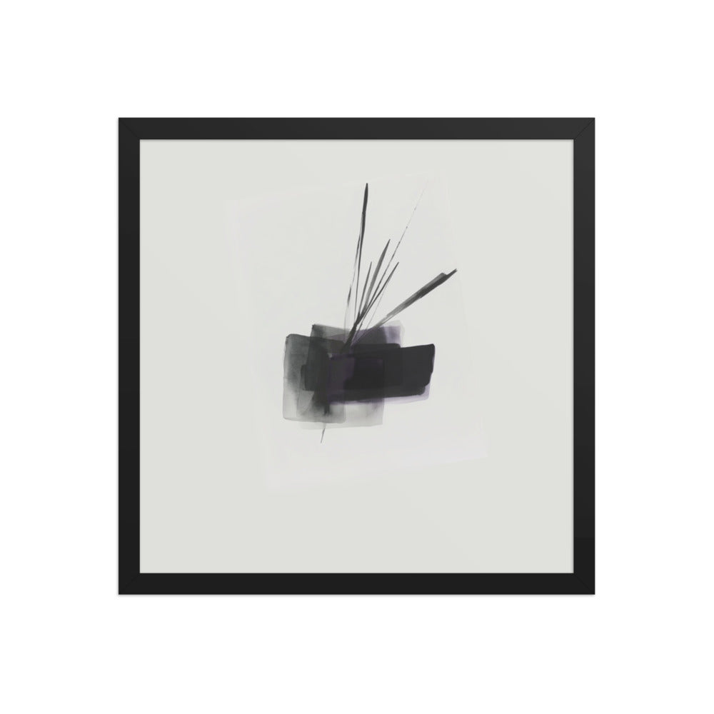 MALLOW framed paper gloss — Black, 16″×16″