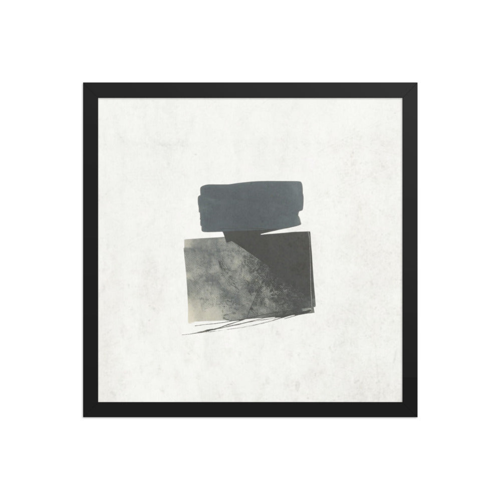 NO. 5 framed paper gloss — Black, 16″×16″