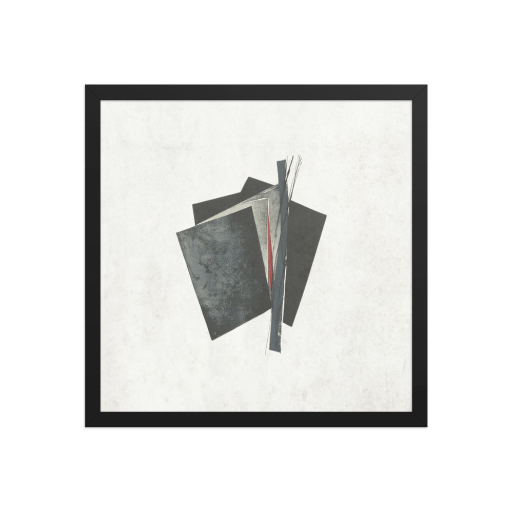 POINT framed paper gloss — Black, 16″×16″