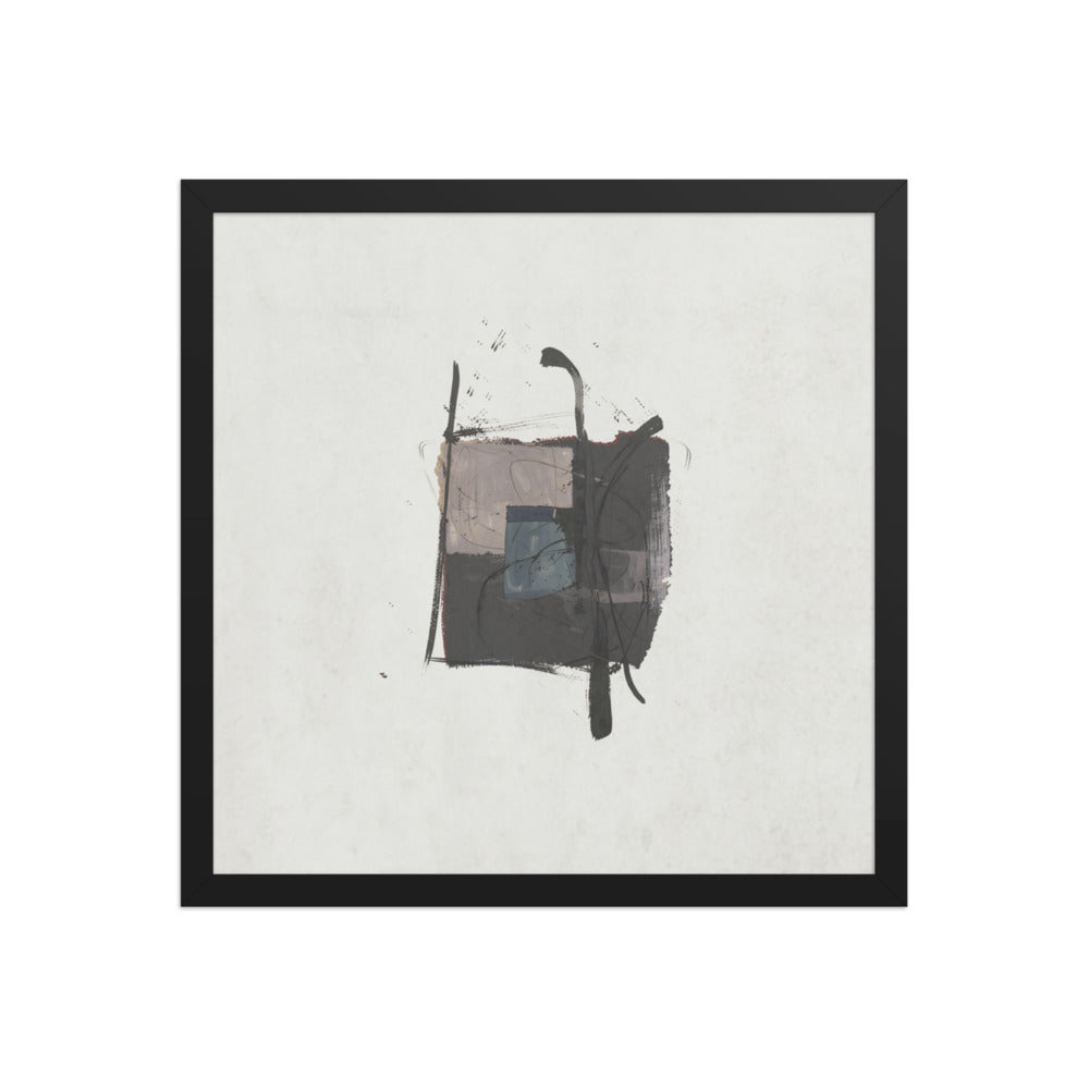 PRESS framed paper gloss — Black, 16″×16″