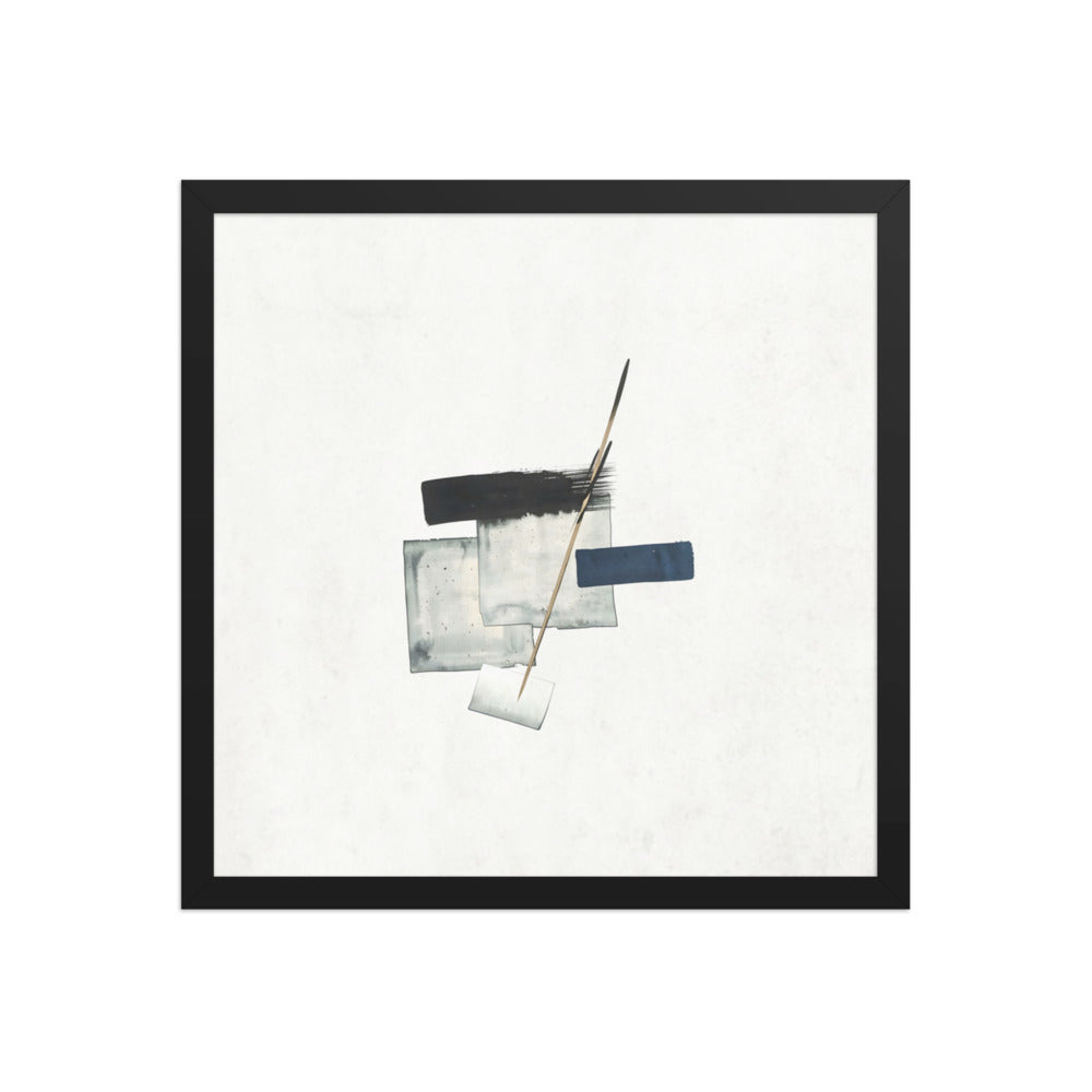 RELAY framed paper gloss — Black, 16″×16″