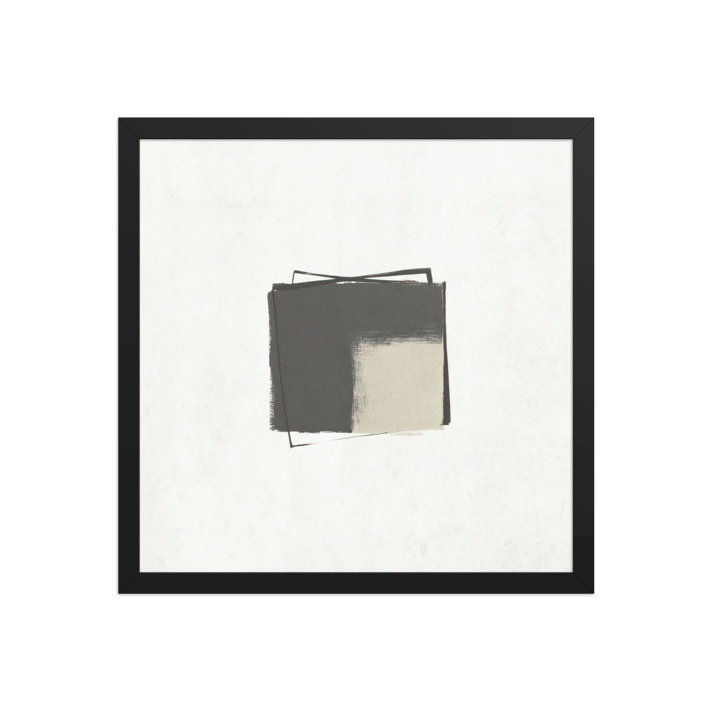 SOY framed paper gloss — Black, 16″×16″