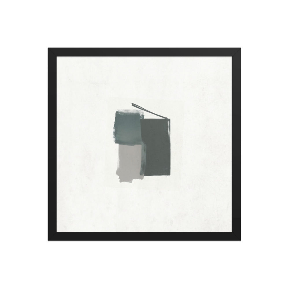 SUSHI framed paper gloss — Black, 16″×16″
