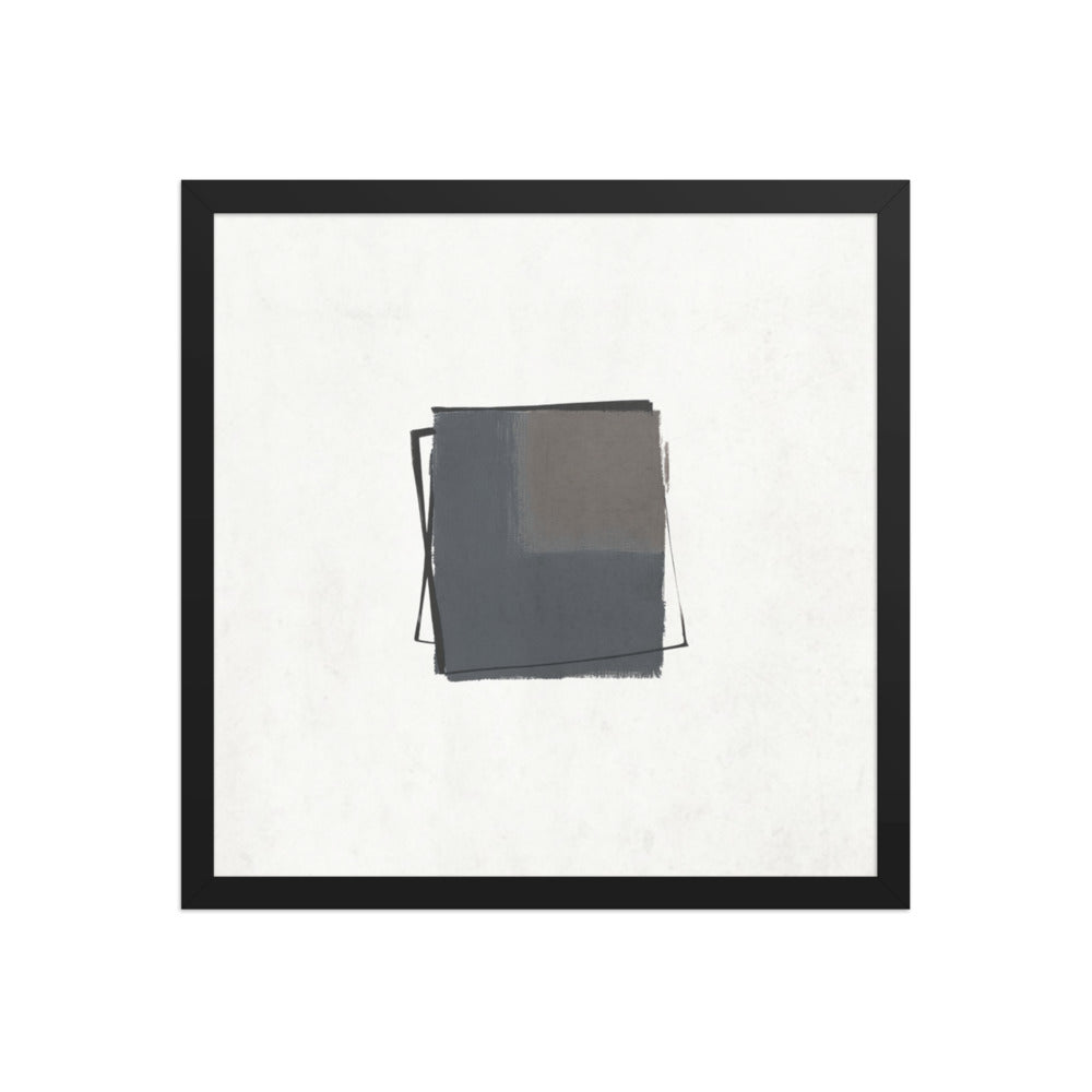 TUNA framed paper gloss — Black, 16″×16″