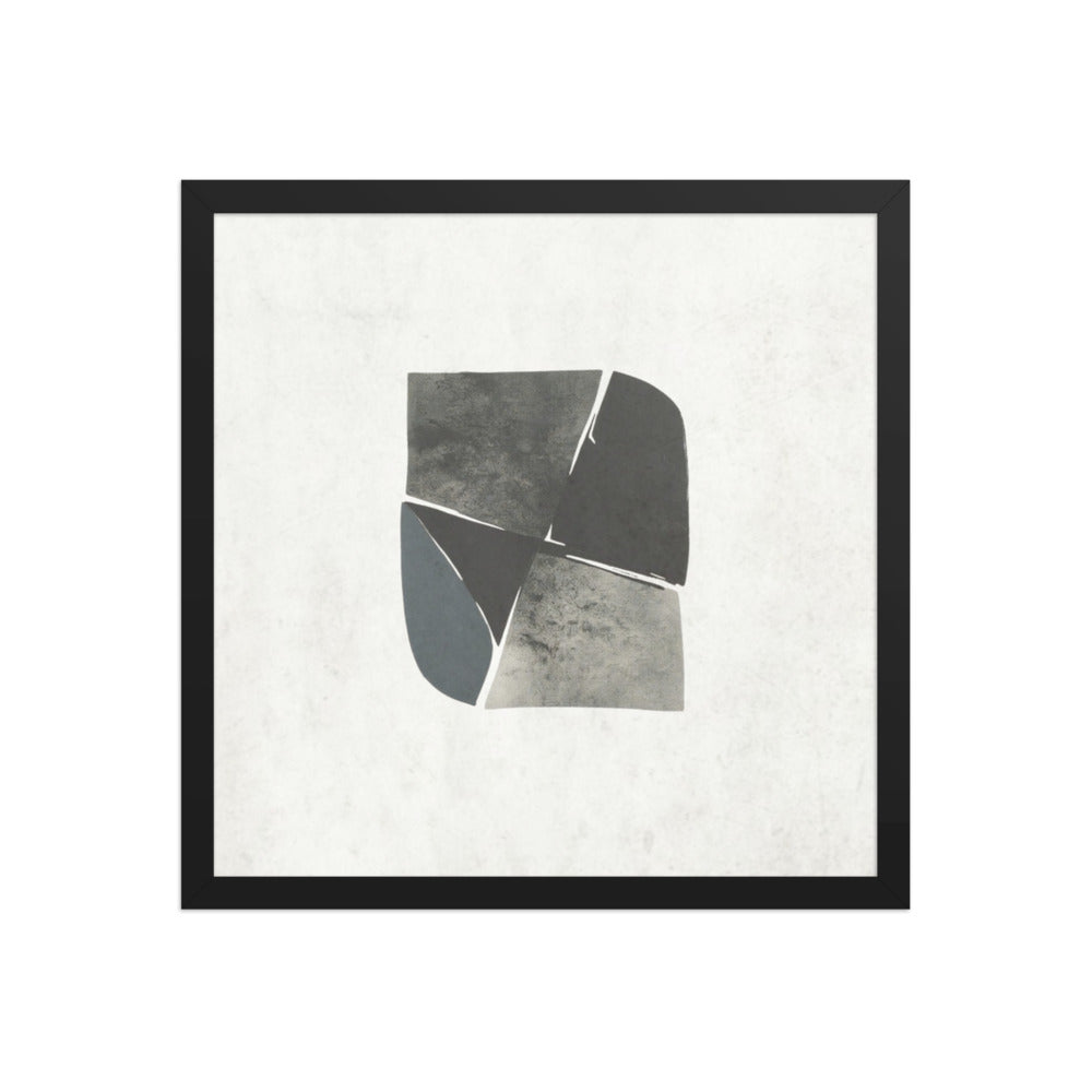 TWO framed paper gloss — Black, 16″×16″